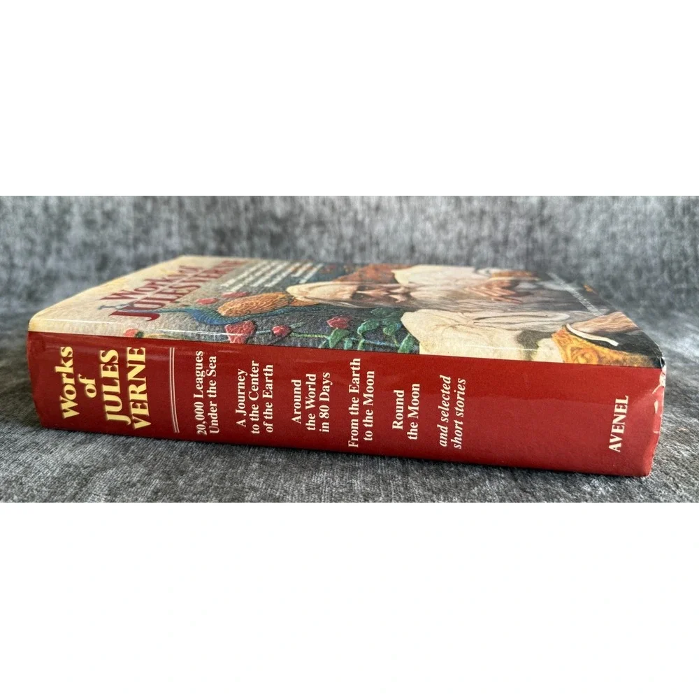 Works of Jules Verne Hardcover Book 1983 Avenel Illustrated DJ 20000 Leagues Sci